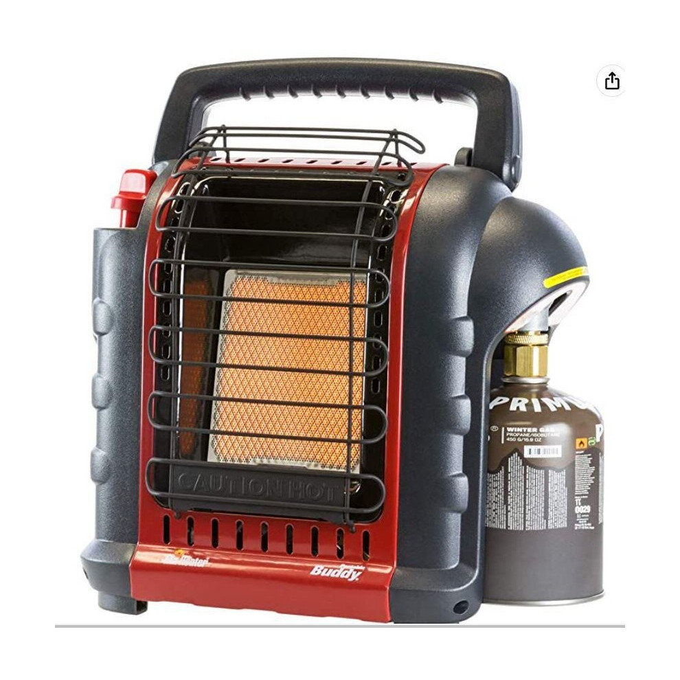 Mr. Heater Portable Buddy Heater, 9K Btu, Propane, -, 1 Pack Red/Black