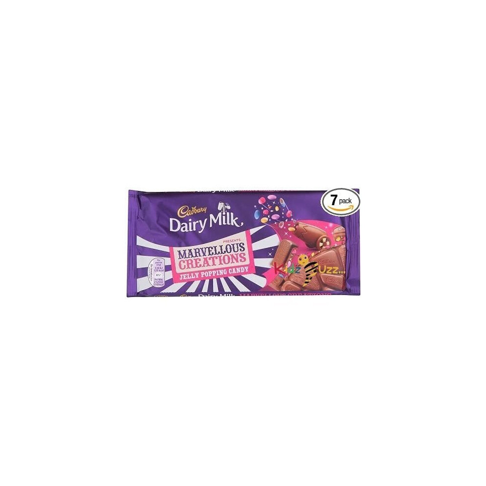 7 Cadbury Dairy Milk Marvellous Creations Jelly Popping Candy 200g