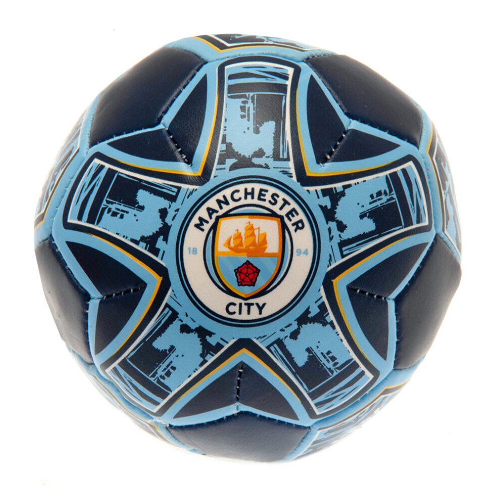 (Man City FC) Premier League Footie Teams Mini 4" Soft Football