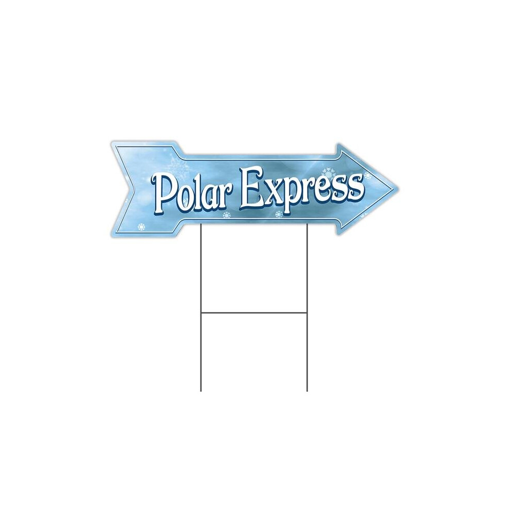 SignMission C-ARROW12-999666 12 x 36 in. Corrugated Plastic Single Sided Arrow Sign - Polar Express-image-OPC-PB2RQSC-NEW