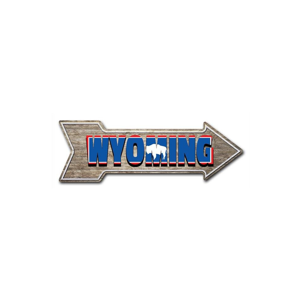 SignMission D-A-999540 6 x 18 in. Indoor & Outdoor Decor Direction Sticker Vinyl Wall Decals - Wyoming - 24 in.