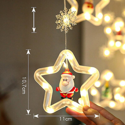(USB Power Supply) Christmas Star Lights Waterproof Led Curtain String Lights With 8 Modes 2