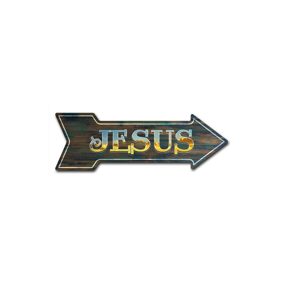 SignMission D-A-10-999794 10 x 30 in. Indoor & Outdoor Decor Direction Sticker Vinyl Wall Decals - Jesus - 24 in.