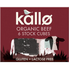 Kallo Organic Beef Stock Cubes, 6 x 66g (Pack of 15)