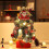 (Gold) Mini Christmas Tree Tabletop Pvc Artificial Xmas Tree With String Light Home Decor 1