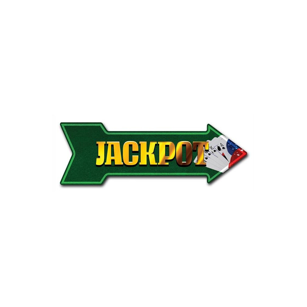 SignMission D-A-10-999795 10 x 30 in. Indoor & Outdoor Decor Direction Sticker Vinyl Wall Decals - Jackpot - 24 in.