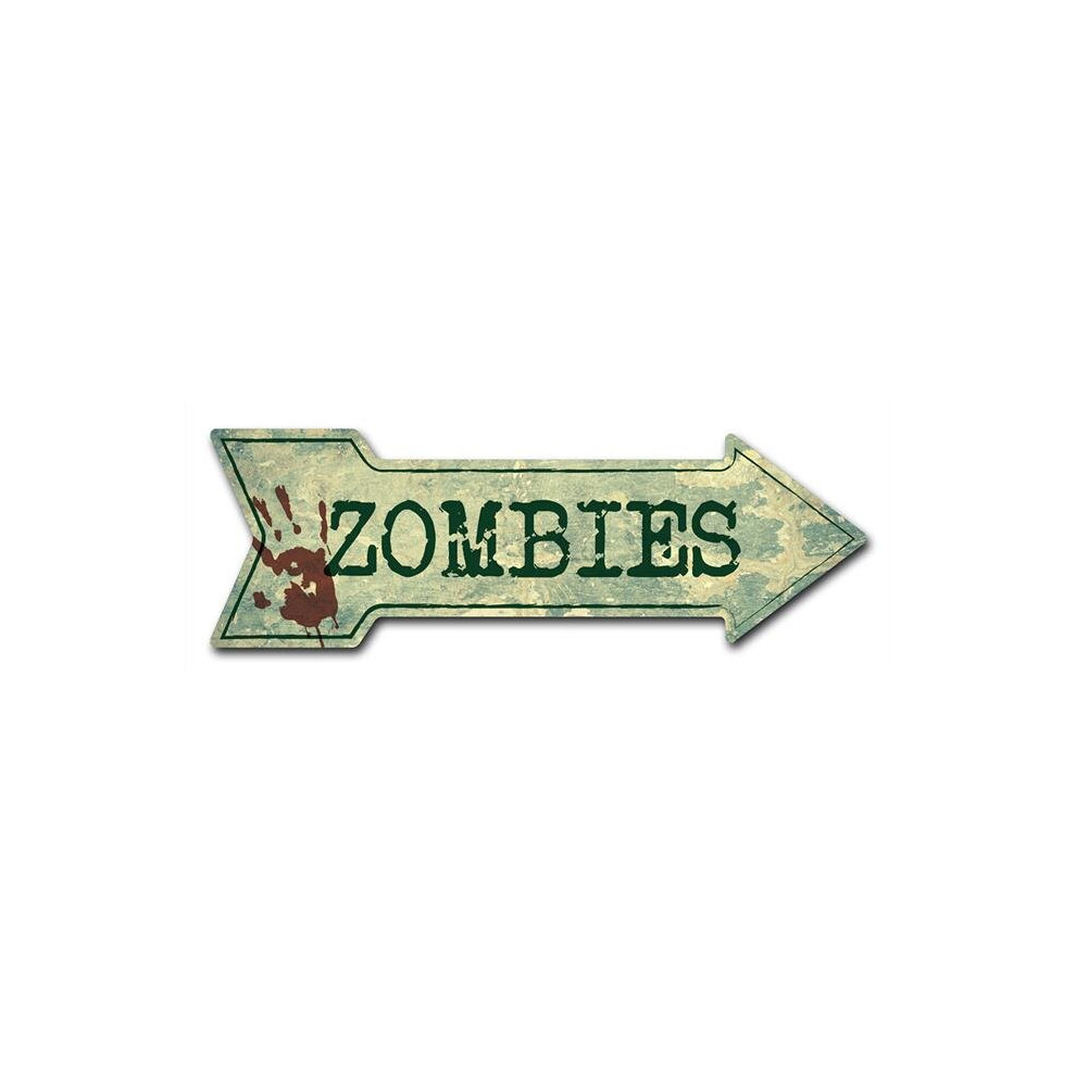 SignMission D-A-999532 6 x 18 in. Indoor & Outdoor Decor Direction Sticker Vinyl Wall Decals - Zombies - 24 in.
