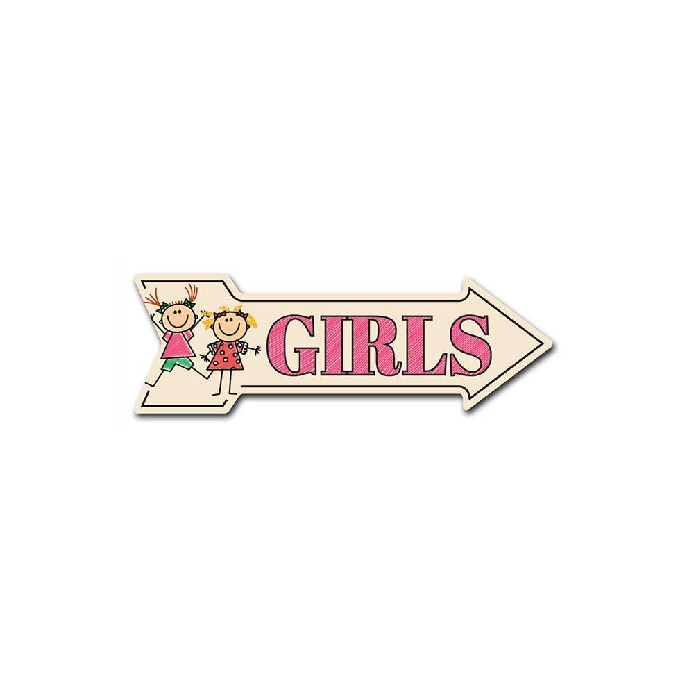 SignMission D-A-10-999844 10 x 30 in. Indoor & Outdoor Decor Direction Sticker Vinyl Wall Decals - Girls - 24 in.