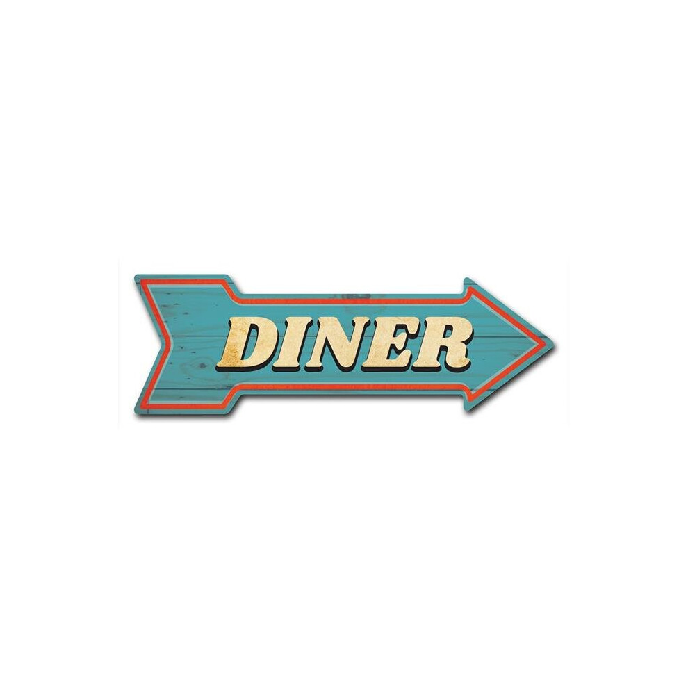 SignMission D-A-10-999892 10 x 30 in. Indoor & Outdoor Decor Direction Sticker Vinyl Wall Decals - Diner - 24 in.