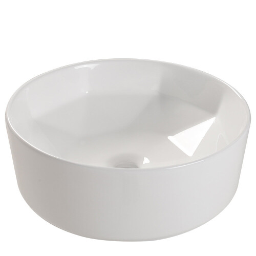 Living And Home Round White Bathroom Counter Sink Basin Bowl 2