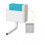 Concealed cistern with square chrome button 1