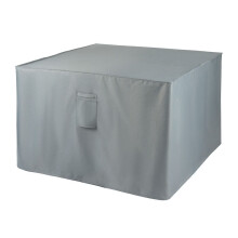 LIVIVO Deluxe Rattan Cube Cover RC212-GREY - Extra Heavy Duty Waterproof with PVC Lining, Eyelets & Drawstring, 122x122x76 cm