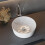 Living And Home Round White Bathroom Counter Sink Basin Bowl 1