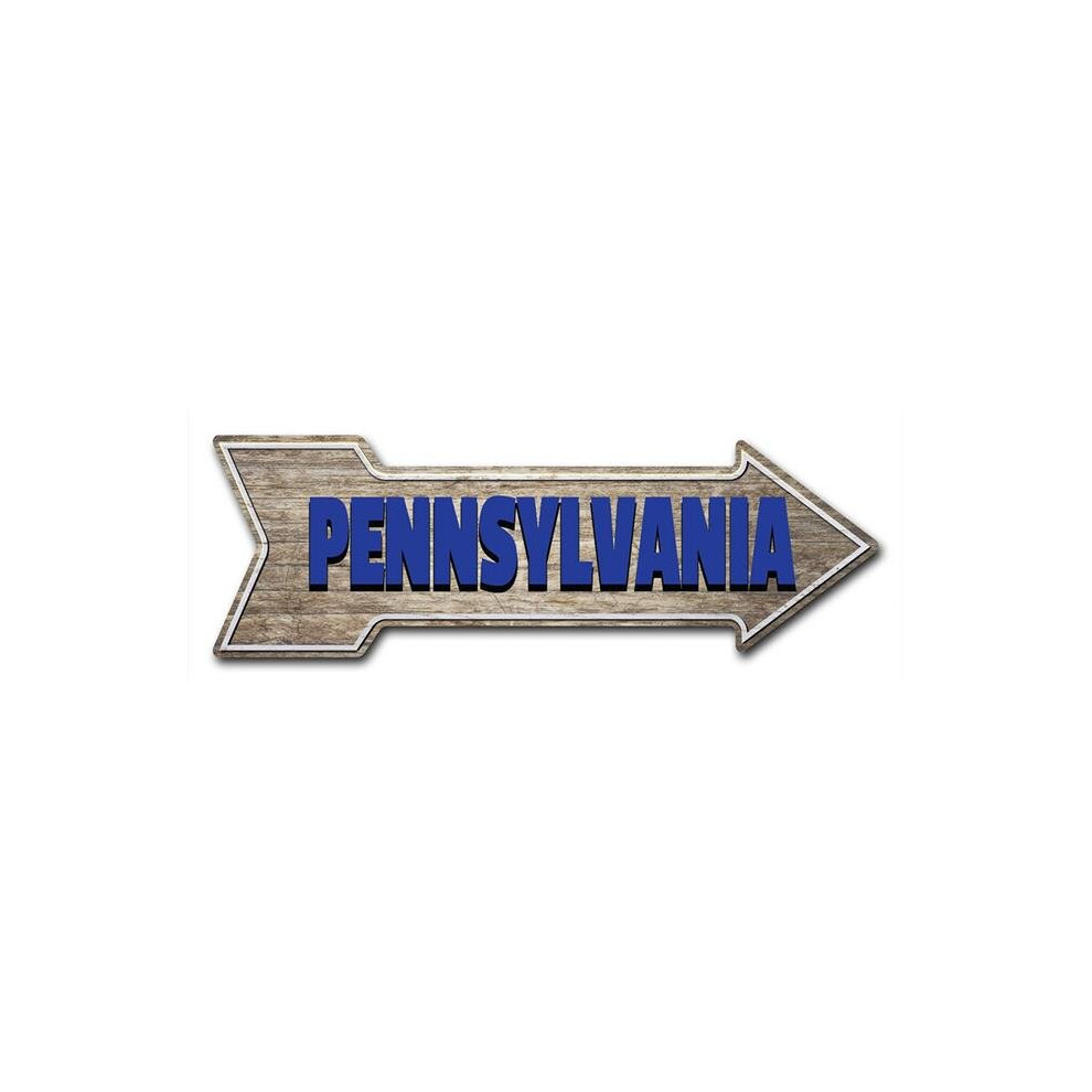 SignMission D-A-10-999678 10 x 30 in. Indoor & Outdoor Decor Direction Sticker Vinyl Wall Decals - Pennsylvania - 24 in.