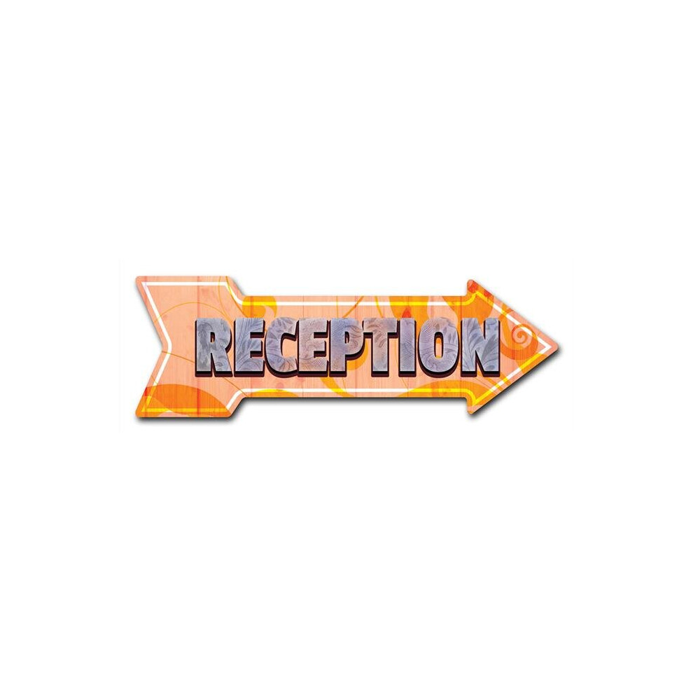 SignMission D-A-10-999647 10 x 30 in. Indoor & Outdoor Decor Direction Sticker Vinyl Wall Decals - Reception - 24 in.