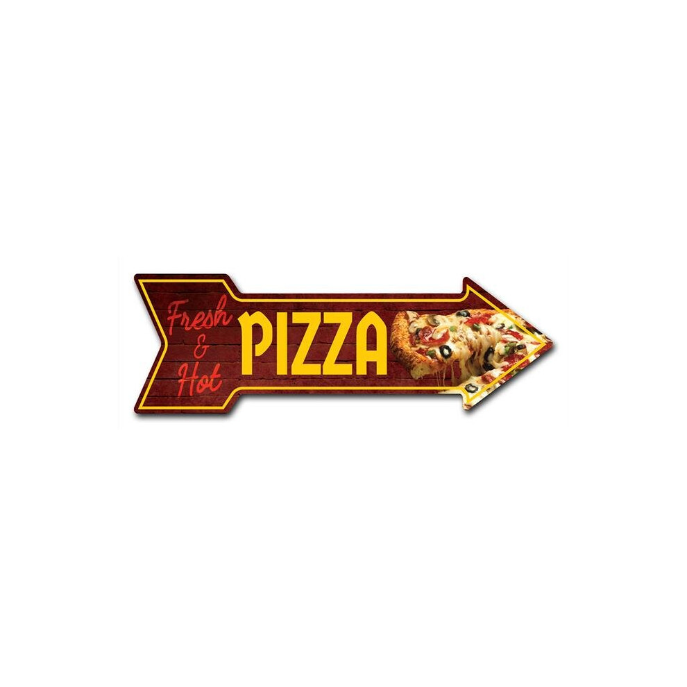 SignMission D-A-10-999667 10 x 30 in. Indoor & Outdoor Decor Direction Sticker Vinyl Wall Decals - Pizza - 24 in.