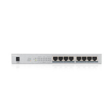 Zyxel Switch unmanaged Layer2 8 Port • 8x 1 GbE • PoE Budget 60 Watt • 8x PoE at • Desktop • Lüfterlos • GS-1008HP