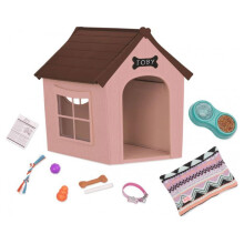 Our Generation Kids Deluxe Pet Dog House Doll Play Accessory Toy Set for Kids 3+