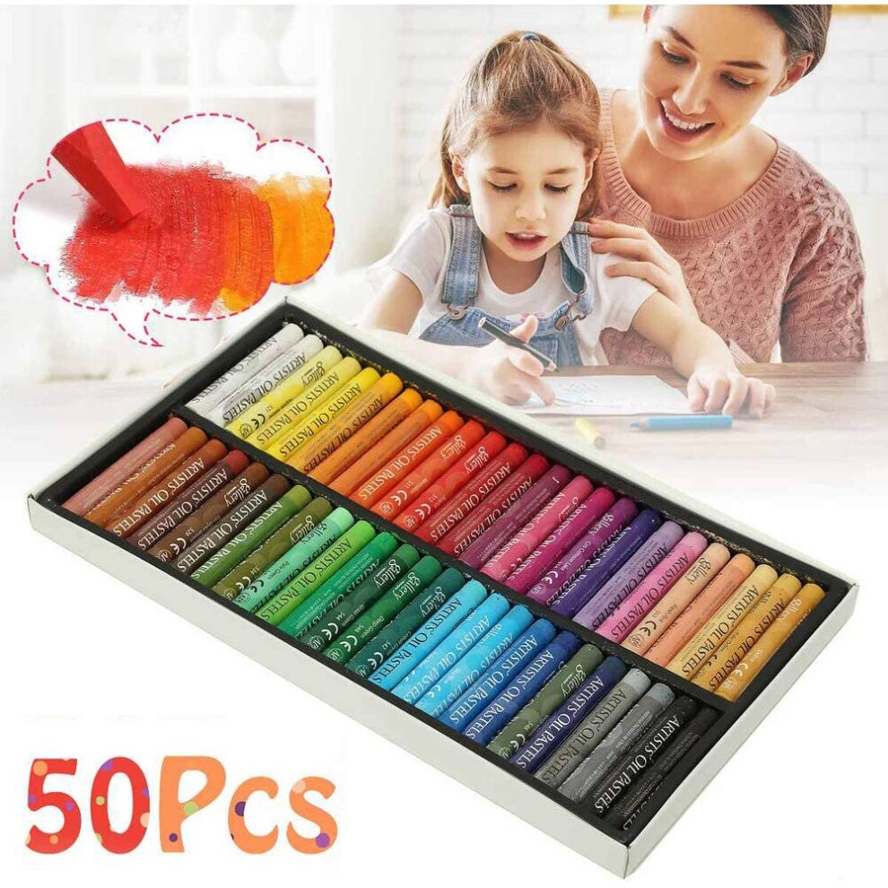 Xgopts Oil Pastel Set,Professional Painting Oil Pastel Soft Drawing Graffiti Art Crayons Pastel Sticks Set Washable Round Oil Pastels For
