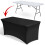 (Black) 6FT Rectangular Spandex Stretch Tight Fit Table Cover Trestle Tablecloth UK 6
