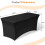 (Black) 6FT Rectangular Spandex Stretch Tight Fit Table Cover Trestle Tablecloth UK 5