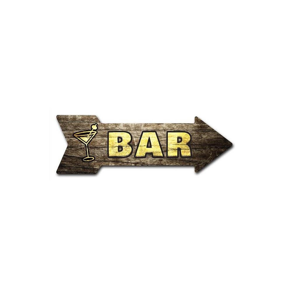 SignMission D-A-12-999957 12 x 36 in. Indoor & Outdoor Decor Direction Sticker Vinyl Wall Decals - Bar - 24 in.