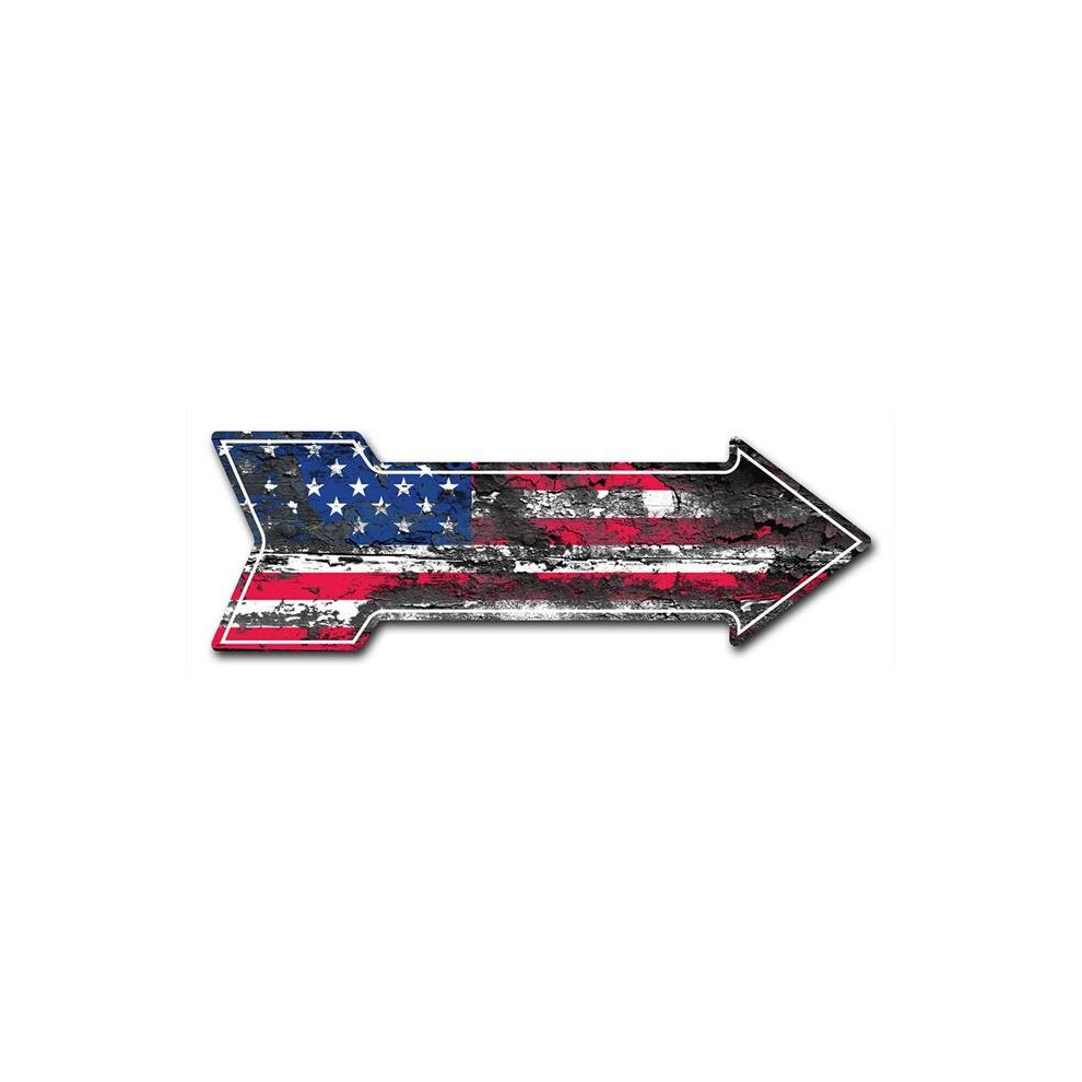 SignMission D-A-12-999986 12 x 36 in. Indoor & Outdoor Decor Direction Sticker Vinyl Wall Decals - American Flag 2 - 24 in.