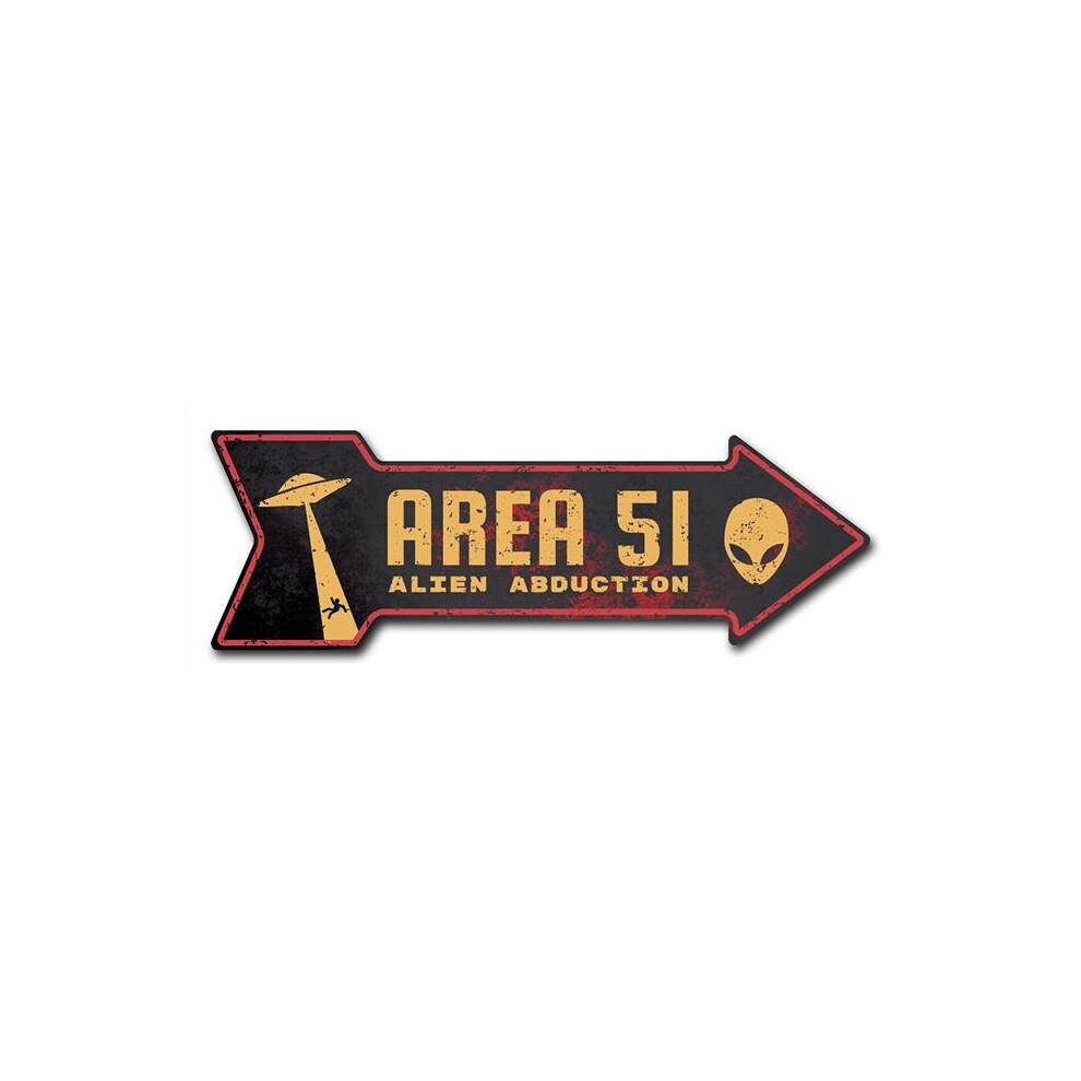 SignMission D-A-12-999976 12 x 36 in. Indoor & Outdoor Decor Direction Sticker Vinyl Wall Decals - Area 51 - 24 in.