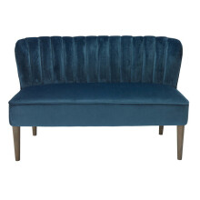 Bella Midnight Blue Crushed Velvet 2-Seater Sofa - Classic Elegance with Luxe Comfort