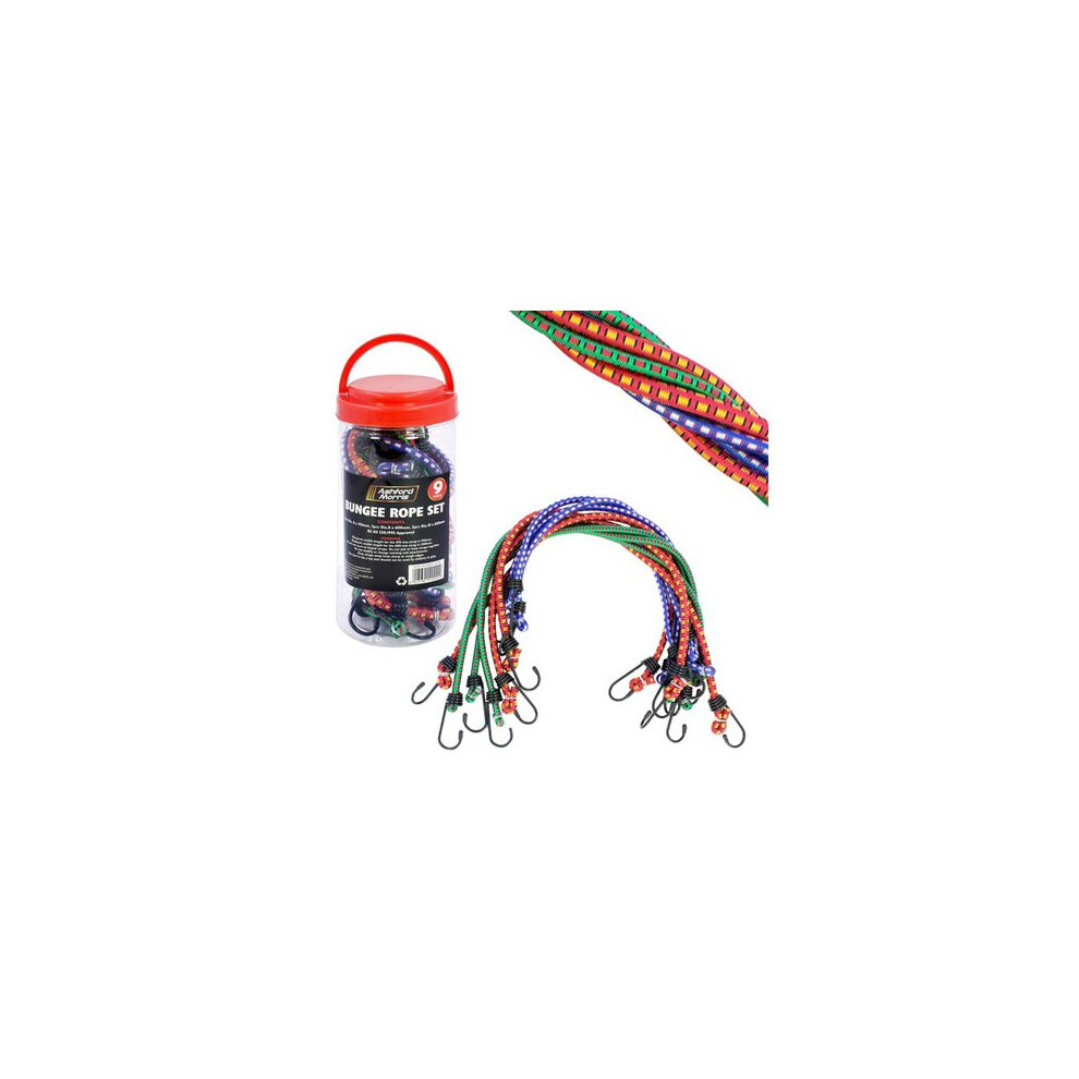 Bungee Rope Set Cord Elastic Luggage Straps Rope Hooks Stretch Tie Car Bike Van 5025301202200