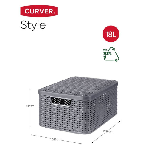 Curver Panier de rangement avec couvercle Style M Curver 1