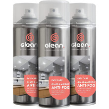 (3) GLEAN Glass & Mirror Anti-Fog Cleaner | Prevents Fogging Of Bathroom Mirrors, Windows, Shower Screens |400ml