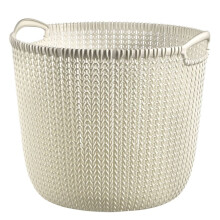 Runder Wäschekorb Curver Knit L creme