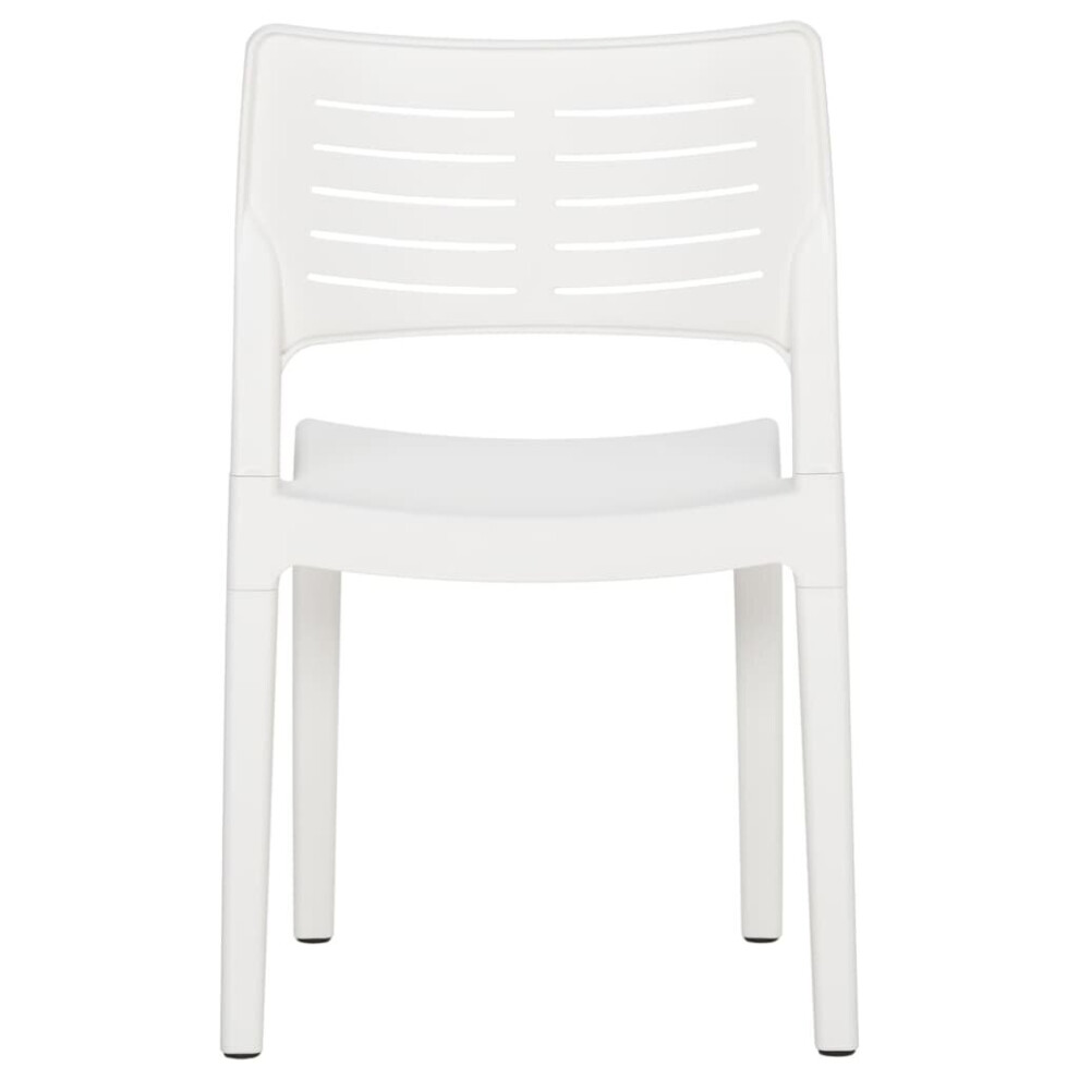 (White) vidaXL 2x Garden Chairs Polypropylene Camping Picnic Chair Seat Multi Colours