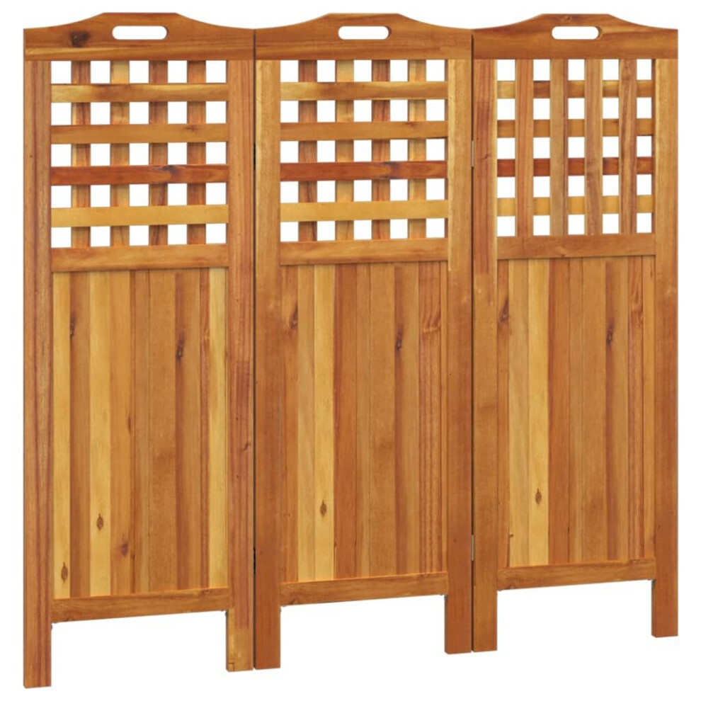 Vidaxl (121.5 X 2 X 115 Cm (L X W X H)) Solid Wood Acacia Room Divider Separator Privacy Screen Multi Sizes
