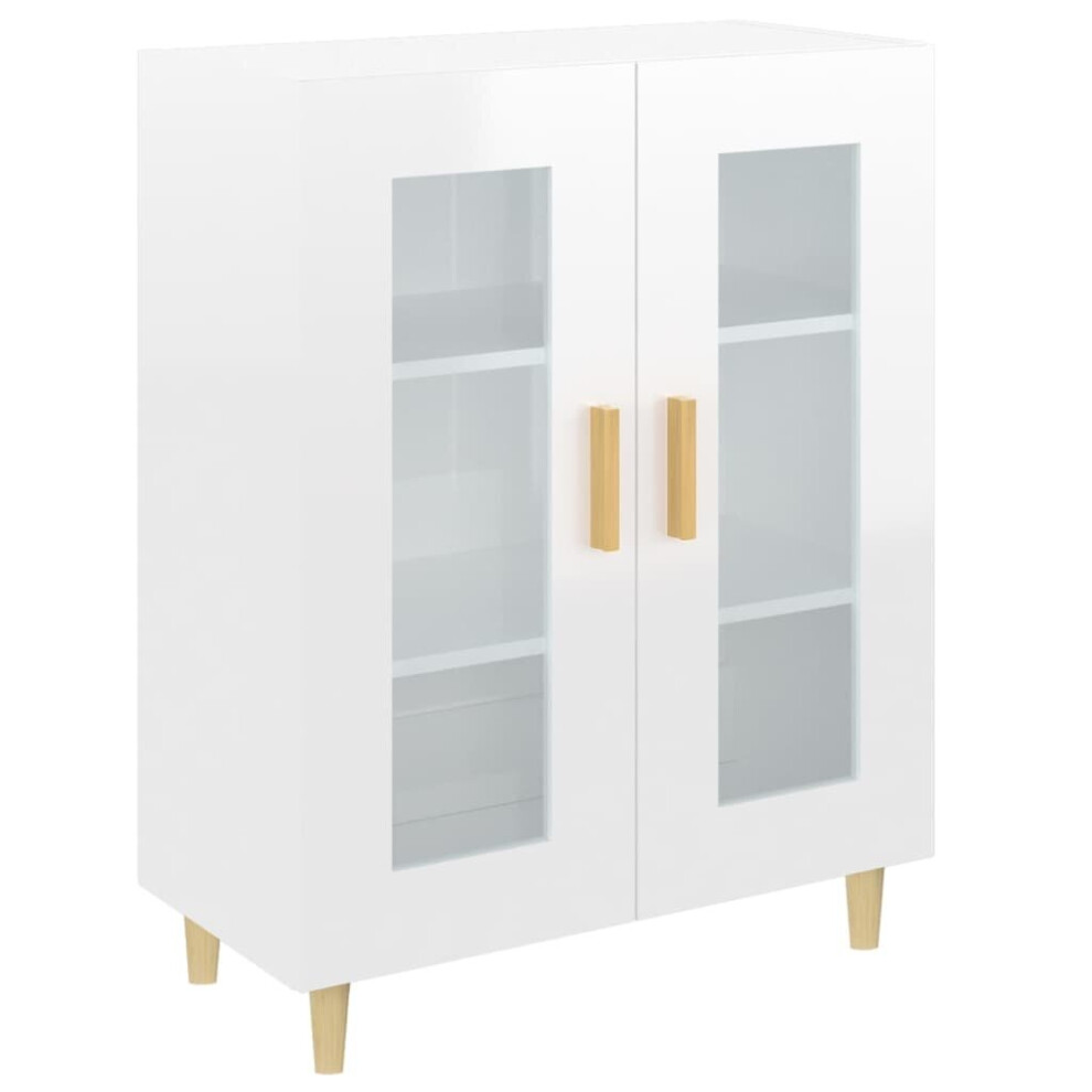 (High gloss white) vidaXL Sideboard Engineered Wood Side Cabinet Home Organiser Multi Colours