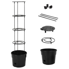 (Ø29.5x115 cm) vidaXL Tomato Grower Anthracite Polypropylene Planter Ø 29.5x115 cm/Ø39x150 cm