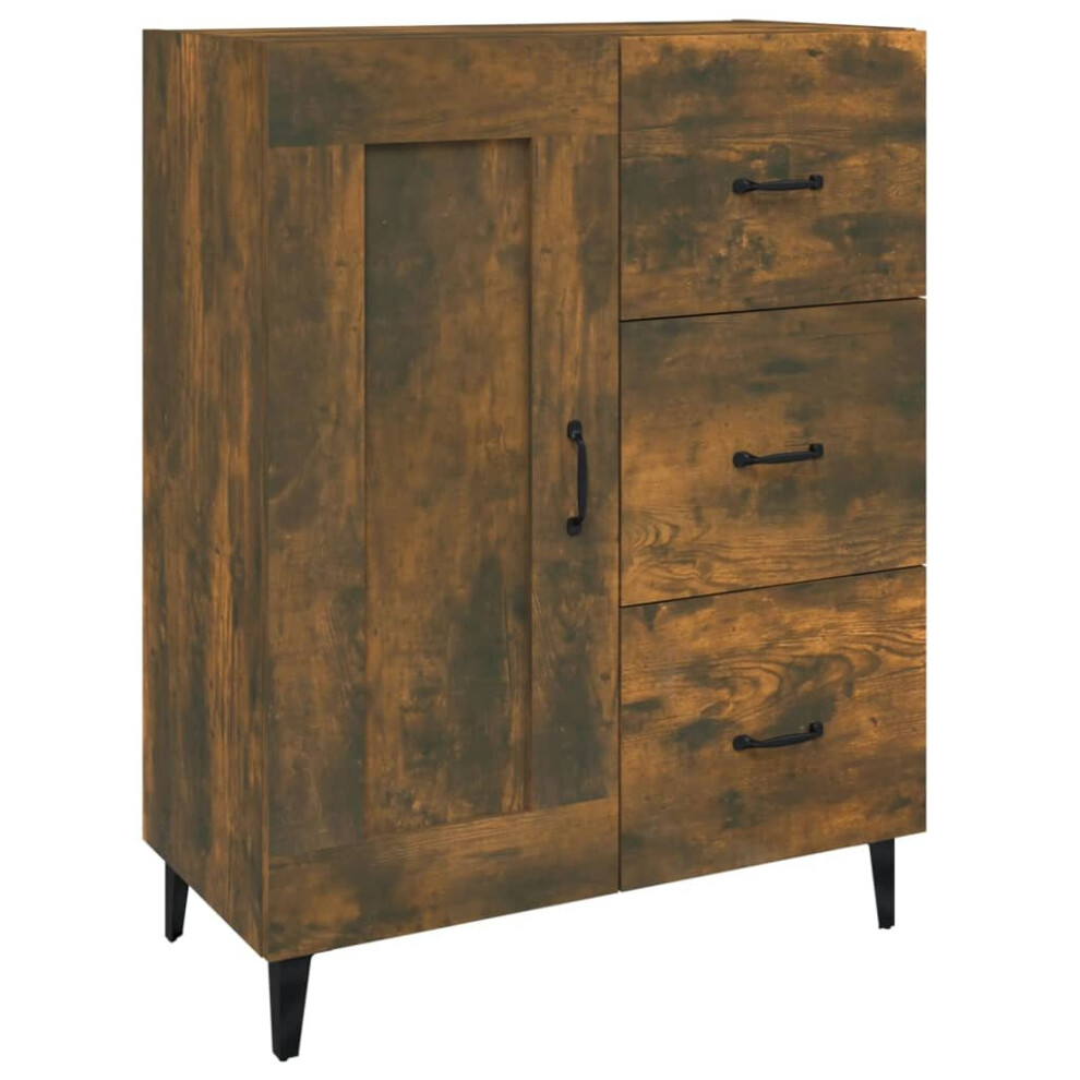 Vidaxl (Smoked Oak) Sideboard Engineered Wood Side Cabinet Home Organiser Multi Colours