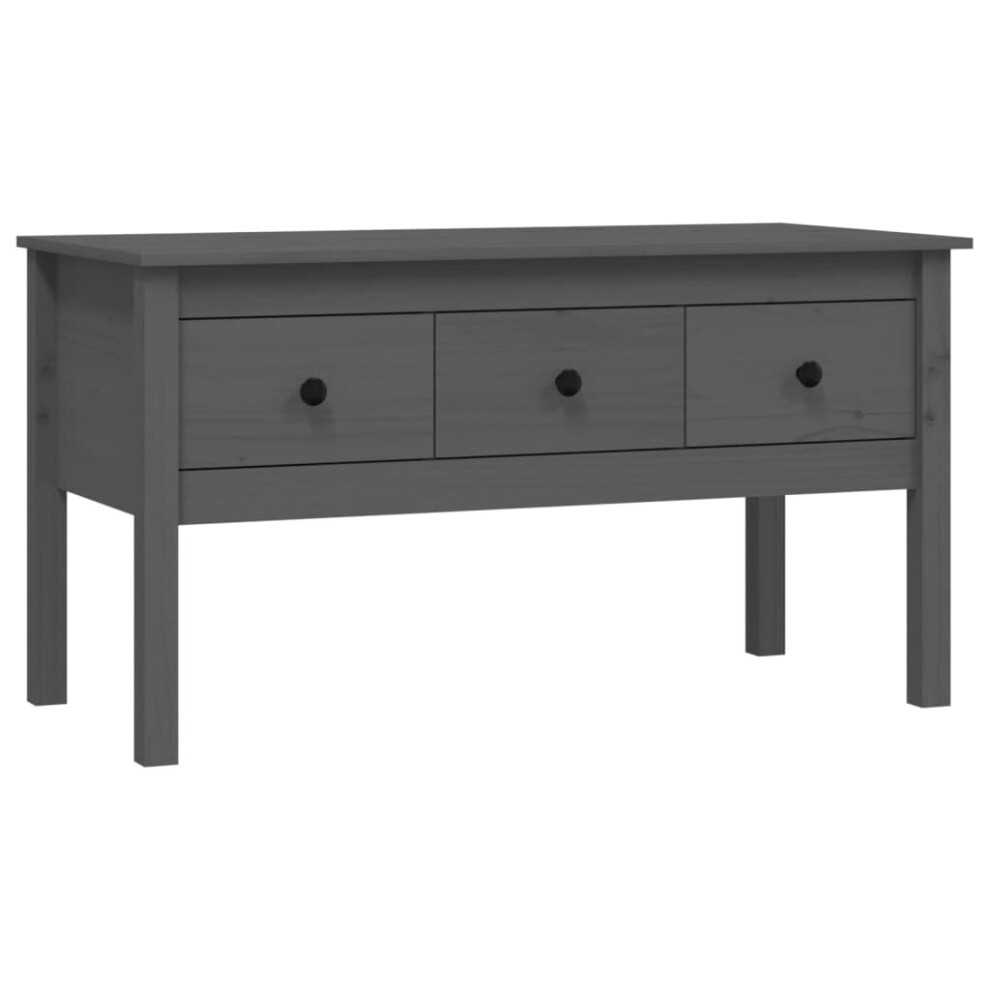 Vidaxl (Grey) Solid Wood Pine Coffee Table Side Centre Accent End Table Multi Colours