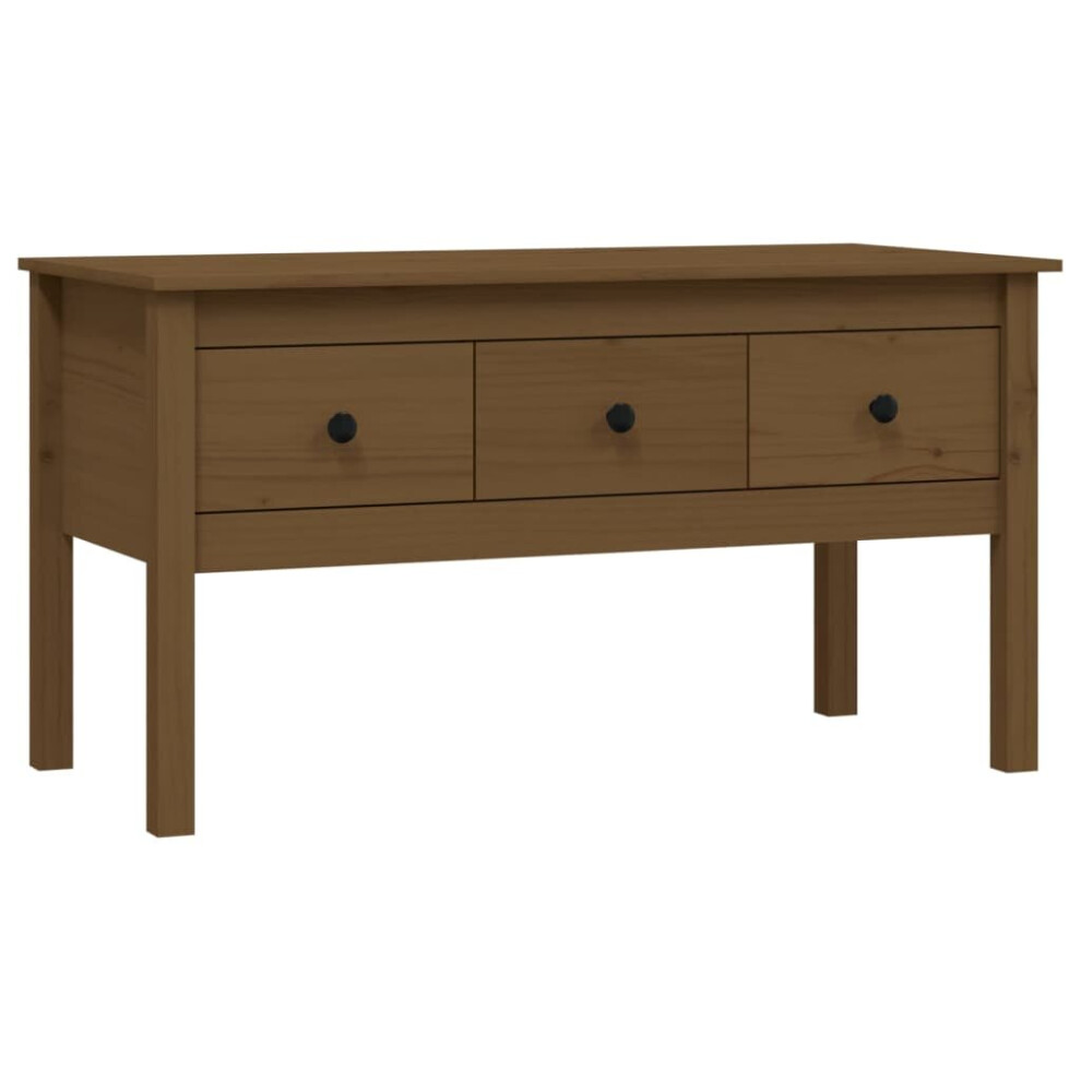 (Honey brown) vidaXL Solid Wood Pine Coffee Table Side Centre Accent End Table Multi Colours