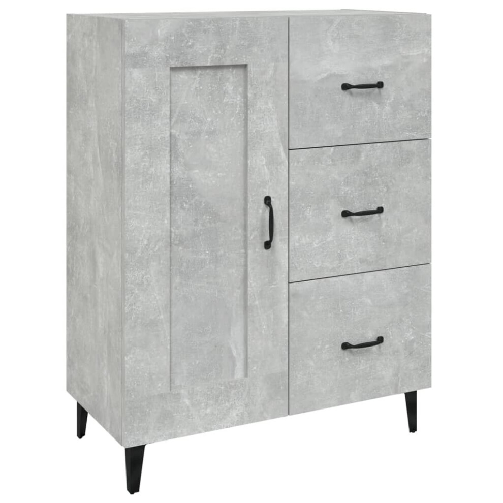 Vidaxl (Concrete ) Sideboard Engineered Wood Side Cabinet Home Organiser Multi Colours Grey
