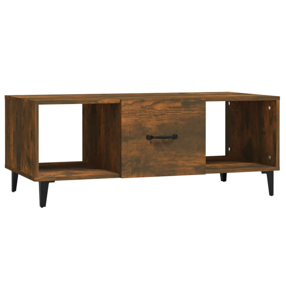 Vidaxl (Smoked Oak) Coffee Table Engineered Wood Indoor Side Accent End Table Multi Colours Brown