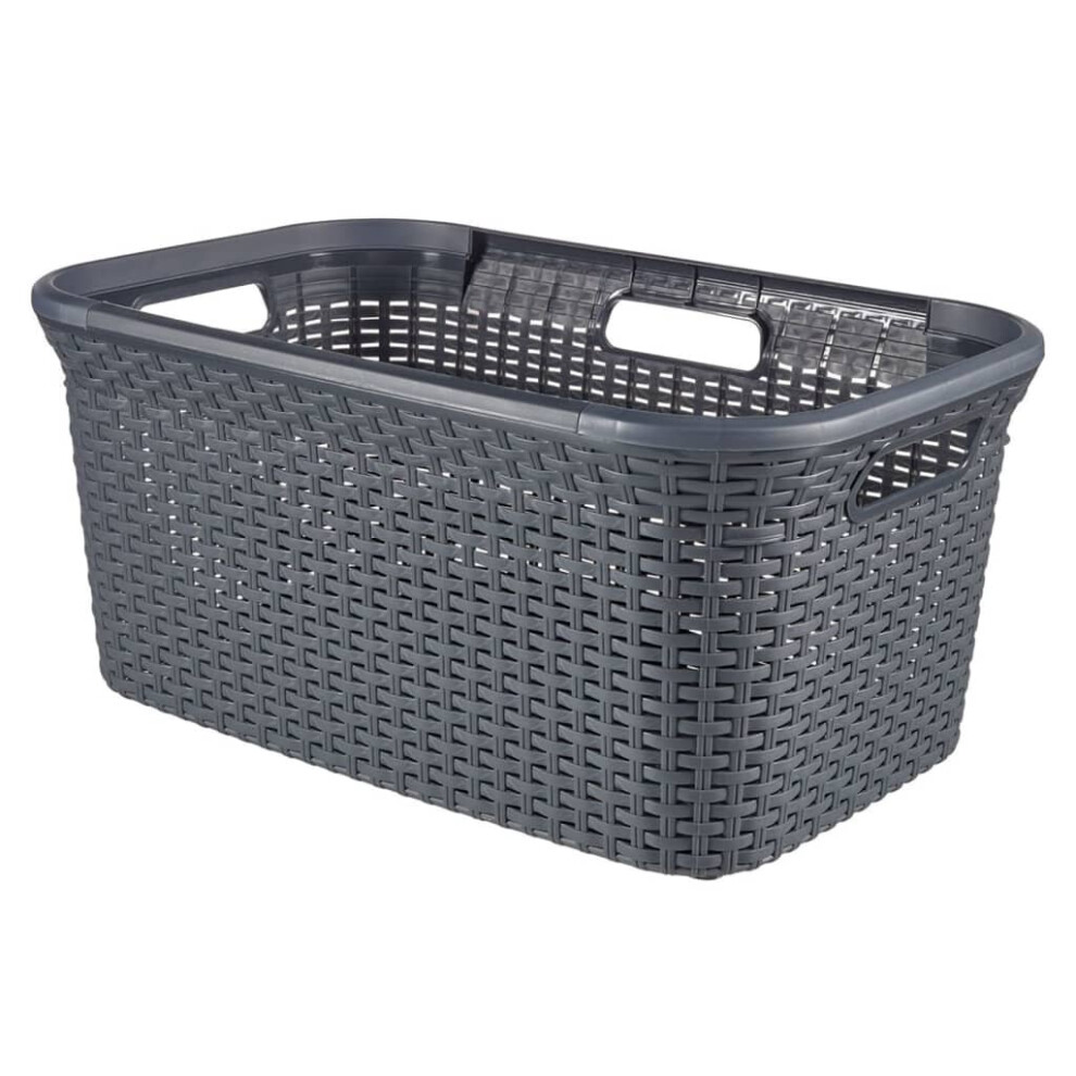 (Anthracite, 45L) Curver 1/2x Laundry Basket Style Clothes Hamper Laundry Hamper Multi Colours