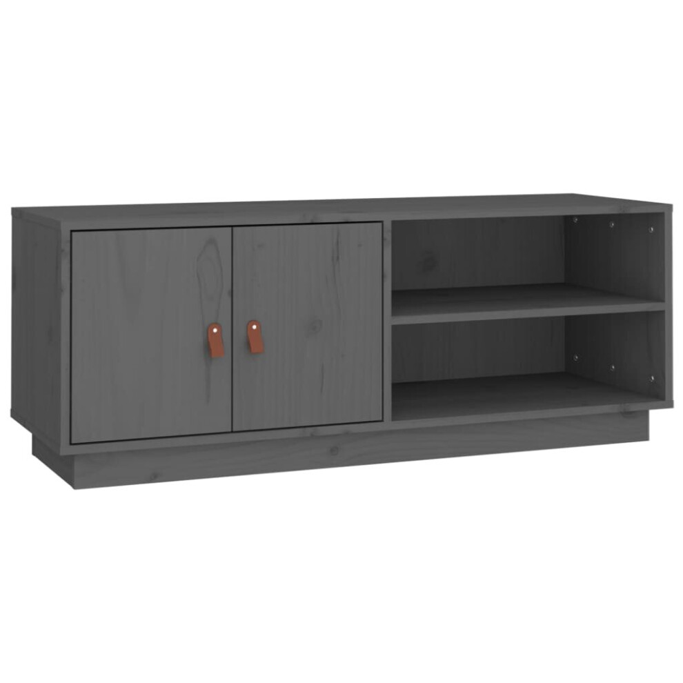 (Grey) vidaXL Solid Wood Pine TV Cabinet TV Console Media Unit Cabinet Multi Colours