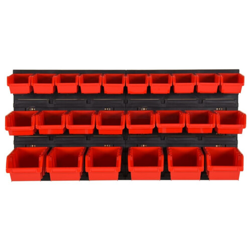 VidaXL (26) vidaXL Workshop Shelf Set Red and Black Polypropylene Chest 1/26/30/35 Piece 1