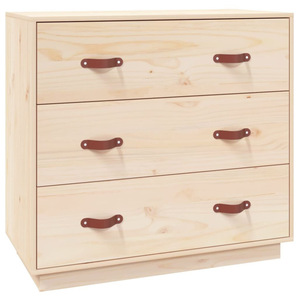 (Brown) vidaXL Sideboard Side Cabinet Home Organiser Storage Cupboard Solid Wood Pine