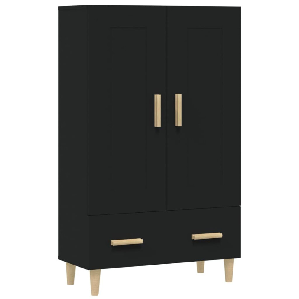 (Black) vidaXL Highboard Engineered Wood Home Sideboard Buffet Cabinet Multi Colours