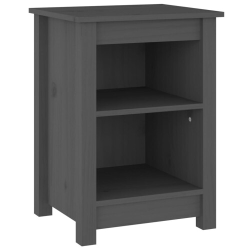 VidaXL (Grey, 1) vidaXL 1/2x Solid Wood Pine Bedside Cabinet Nightstand End Table Multi Colours