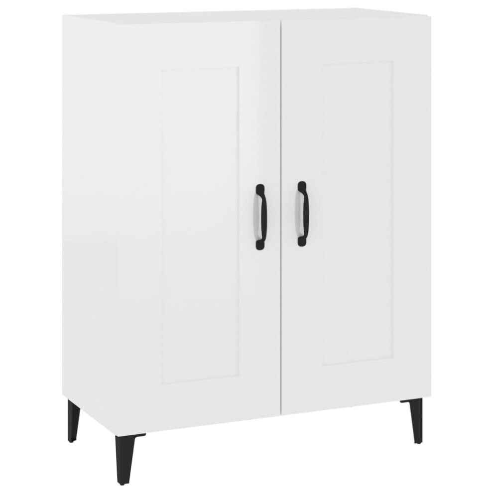 (High gloss white) vidaXL Sideboard Engineered Wood Side Cabinet Home Organiser Multi Colours