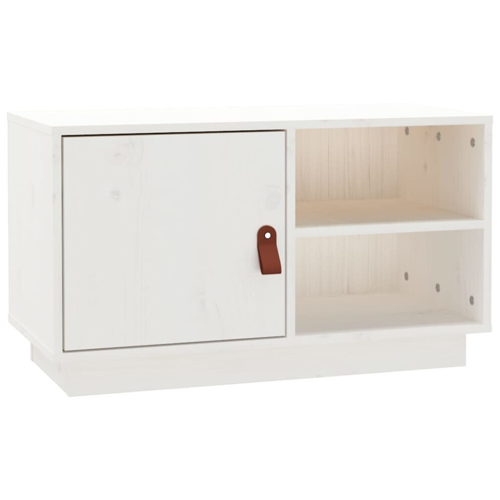 Vidaxl (White) Solid Wood Pine Tv Cabinet Tv Console Media Unit Cabinet Multi Colours